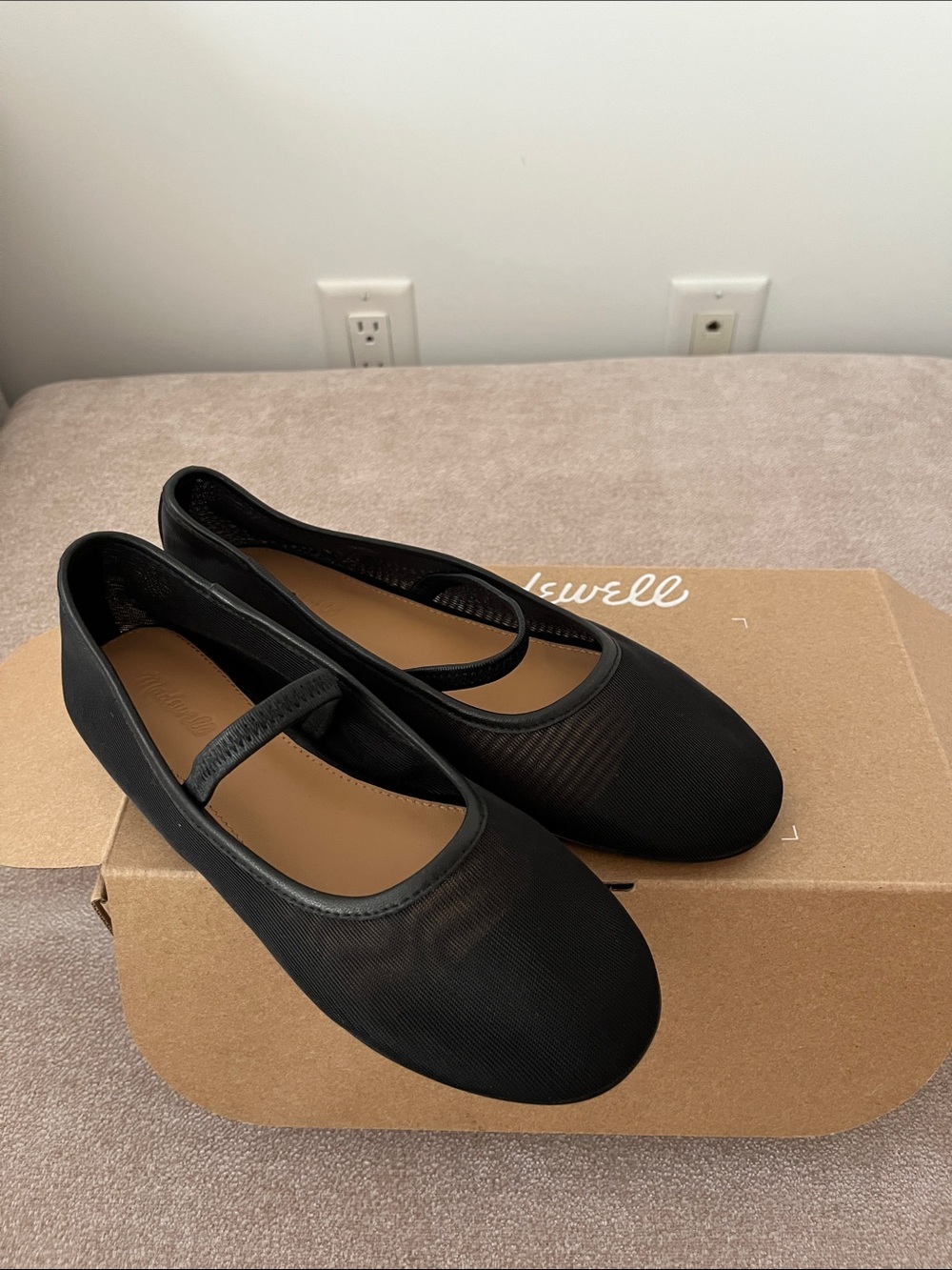 Madewell Black Mesh Cosme Flats